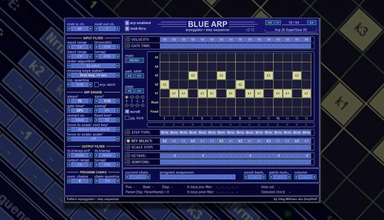 Bluearp Midi Vst Arpeggiator Pc Mac 32bit 64bit Free Vsts