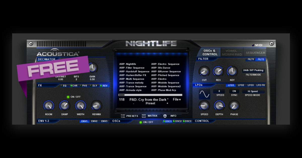 Download Acoustica Nightlife VST Plugin Free Now