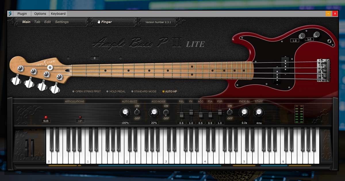 Ample Bass Lite - Free Bass Guitar Plugin For PC & Mac