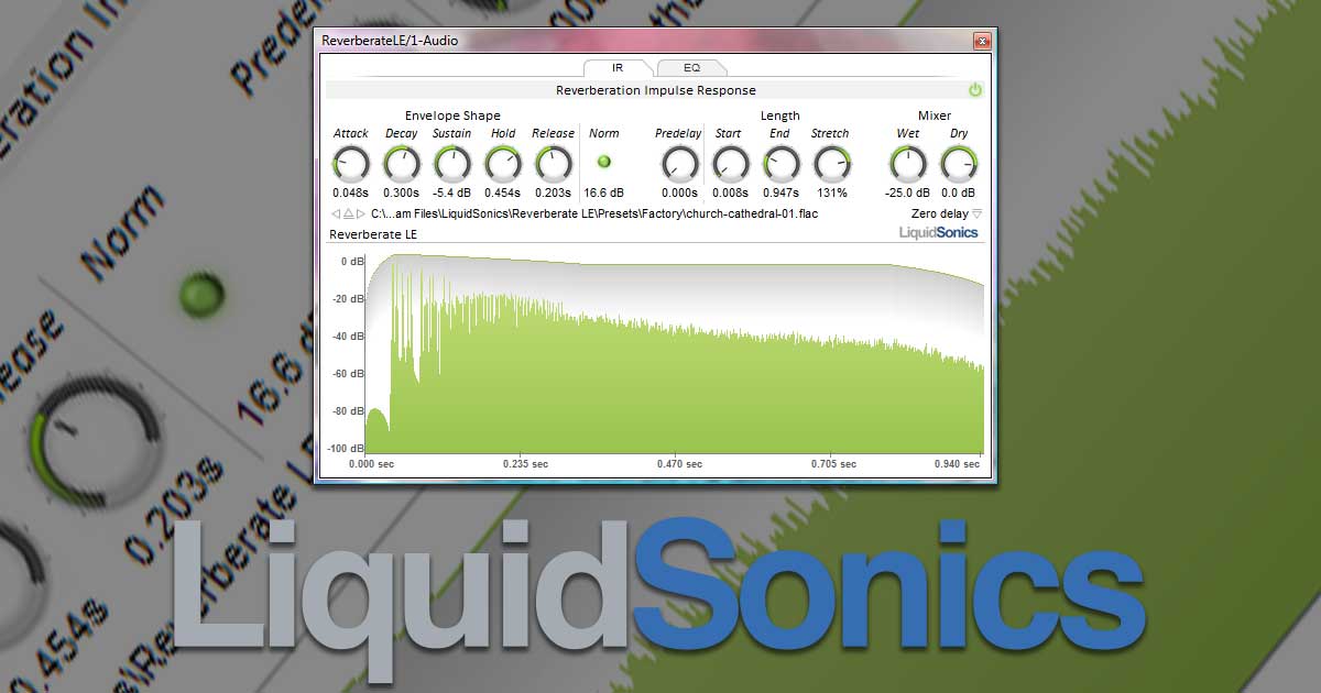 Free Liquidsonics Reverberate LE VST Plugin