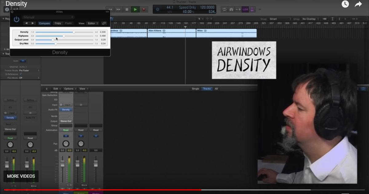 AirWindows Density Free Saturation VST Plugin