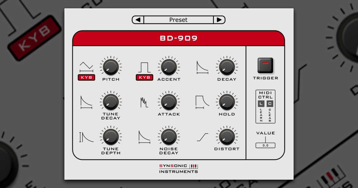 Synsonic BD-909 Free VST Plugin
