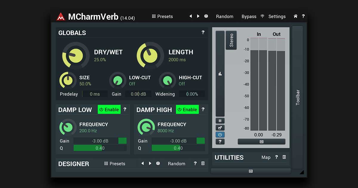 Download MCharmVerb Free Reverb Plugin Now