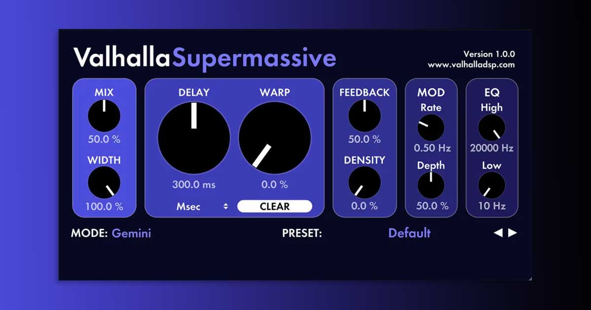 Download Valhalla Supermassive Delay Plugin Free Now