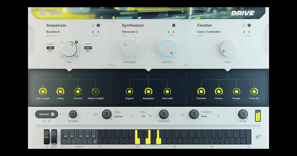 Download USynth Drive Free Synth Plugin For PC & Mac today